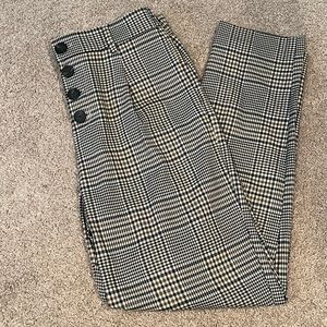 Zara trf collection plaid trousers womens sz small